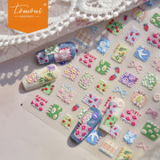 Christmas Mini Nail Patch Collection: "DIY Festive Mini Nail Patch" – 3D Embossed Nail Sticker