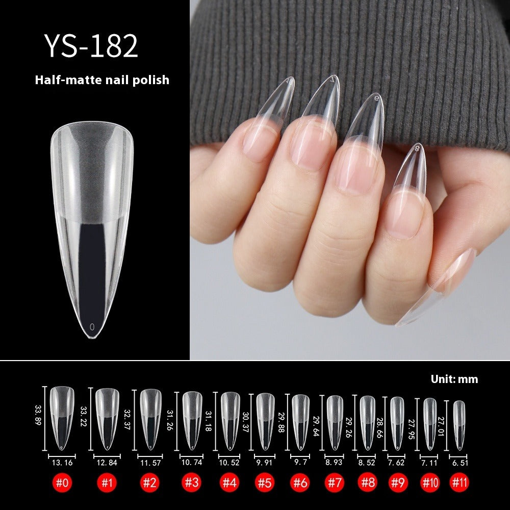 Nail Tips Nail pads are transparent and semi-matte, fully pasted, ultra-thin and non-marking (MOQ=3)