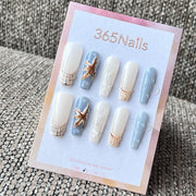 Ocean Breeze 3D Starfish Press-On Nails