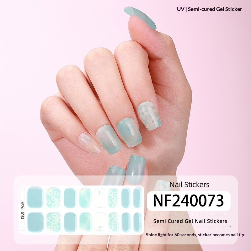 Semi-Cured Gel Nail Strips 3D Foil Shine Glam Emboss Effect (MOQ=3)