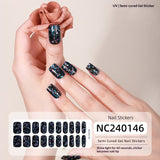 Semi-Cured Gel Nail Strips Pure Glitter Ultra-Sparkle Metallic Glossy Set (MOQ=3)