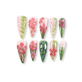 365nails forest jelly florals with leaf sculpt press‑onsSold in packs of 5. Minimum order: 1 pack (5 pcs). Quantity = number of packs. Qty 1 = 5 pcs