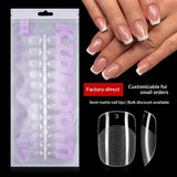 365nails: "Semi-Matte French Nail Tips" – Medium Almond Nail Extensions