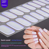 Semi-Cured Gel Nail Strips Aurora Chameleon Iridescent Glossy Set (MOQ=3)