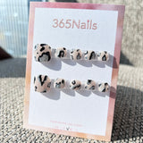 365nails: "silver glitter crackle" – handmade press-on toenails / pedicure