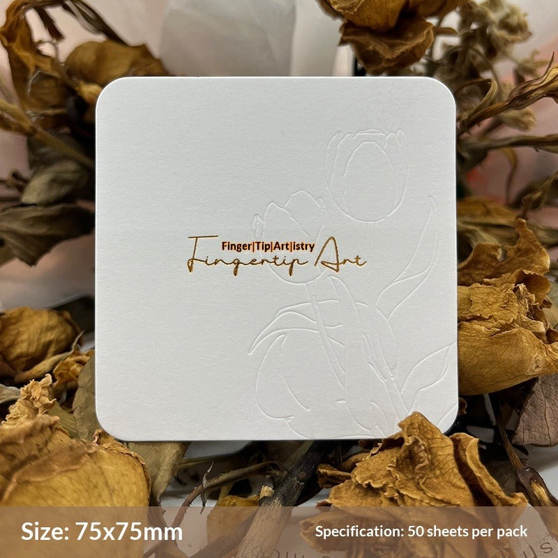 Embossed Cotton Paper Display Cards for Press On Nails (MOQ=50)