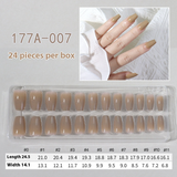 French press on nails 24 pieces Boxed detachable finished product Wearable prefabricated fake nail patch Solid color manicure