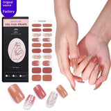 Semi-Cured Gel Nail Strips Foil Laser Gold Shimmer Glossy Set (MOQ=3)