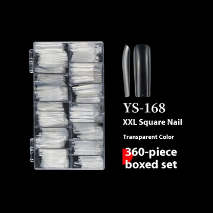 Nail Tips nail piece Square nail Transparent extended flat head Fake nail Nail art patch Full half sticker Dual-purpose nail art shop special