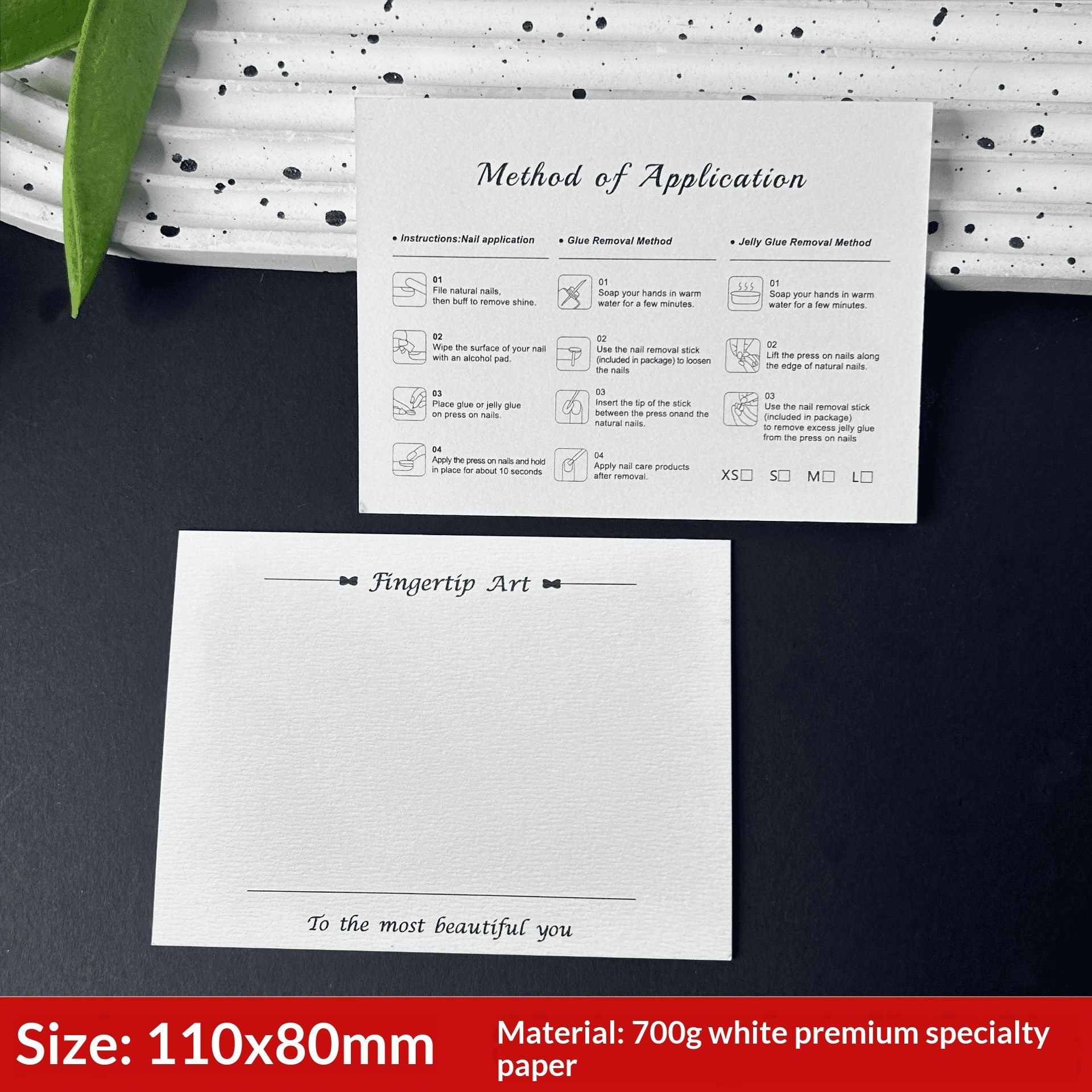 Premium Nail Display Cards with Artistic Gradient Background (MOQ=50)