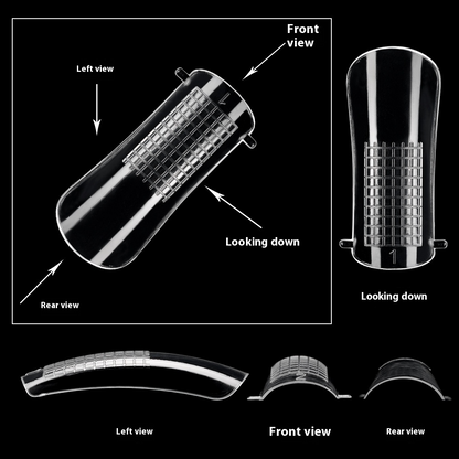 Nail Tips nail mold crystal without paper holder, rapid phototherapy, 60 nail extension tablets, bagged with graduated nail film, wholesale
