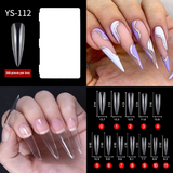 Nail Tips New French press on nails piece,  half sticker full sticker fake nail nail patch extended press on nails piece