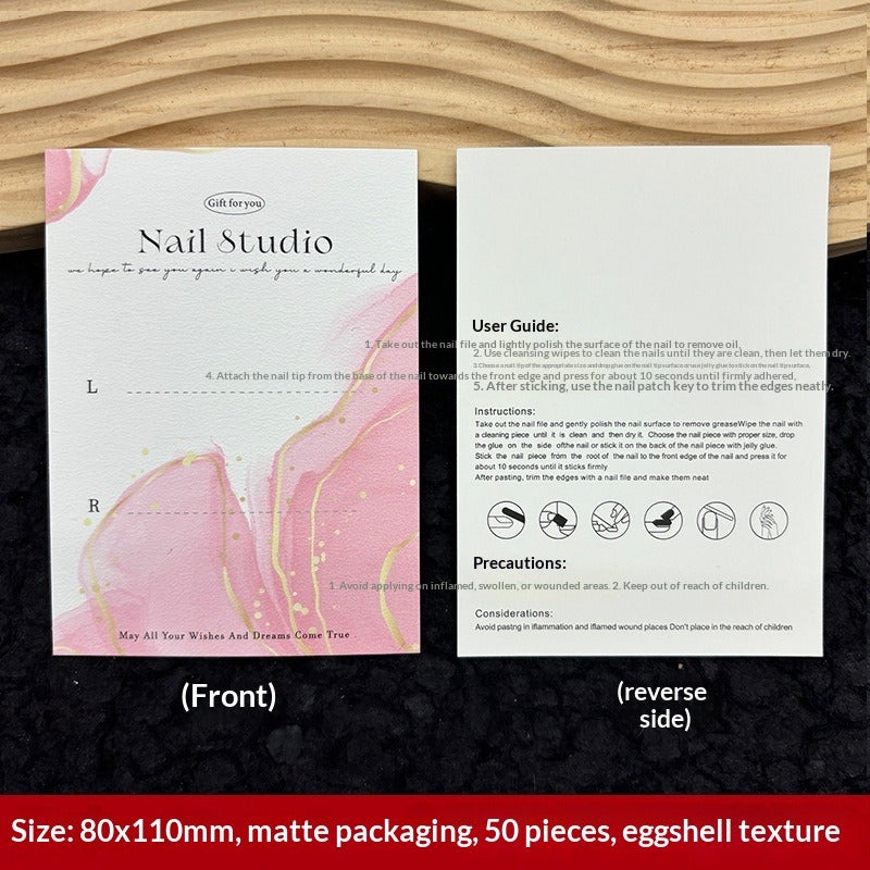 Custom Printed Display Cards for Press On Nail Packaging (MOQ=50)