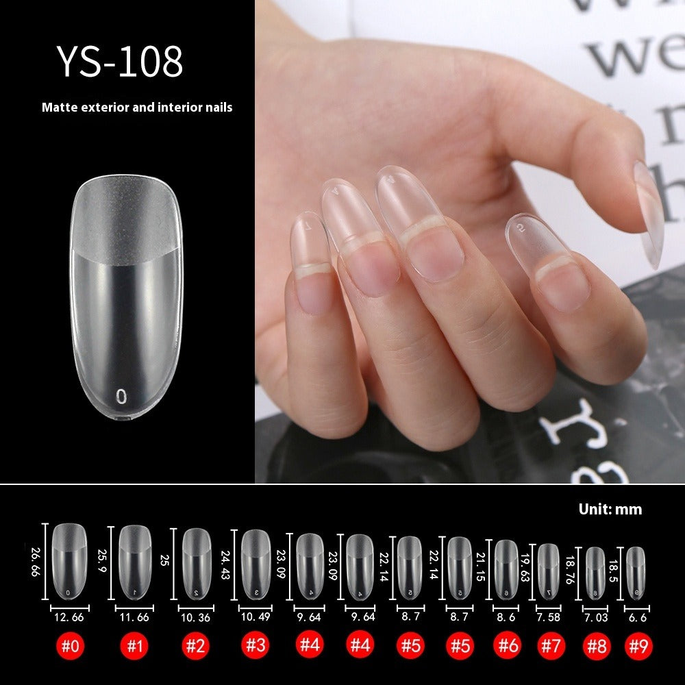 Nail Tips Nail pads are transparent and semi-matte, fully pasted, ultra-thin and non-marking (MOQ=3)