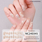 Semi-Cured Gel Nail Strips Soft Pink Gradient Glossy Natural Everyday Wear Set (MOQ=3)