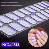 Semi-Cured Gel Nail Strips Aurora Chameleon Iridescent Glossy Set (MOQ=3)
