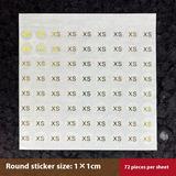 Press-On Nails Instruction Card  transparent pvc self-adhesive waterproof clothing size sticker round label