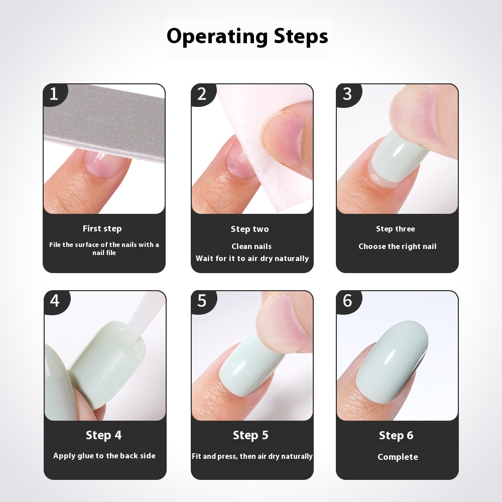 Solid Color Press On Nail Armor Set (MOQ=3)