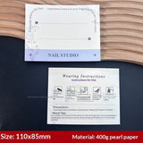 Horizontal Textured Press On Nail Display Cards (MOQ=50)