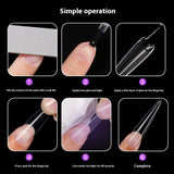 Nail Tips nail pads, super long 504 pcs, boxed seamless transparent extended nail pads, water drop art nail pads, pointed patch nail art