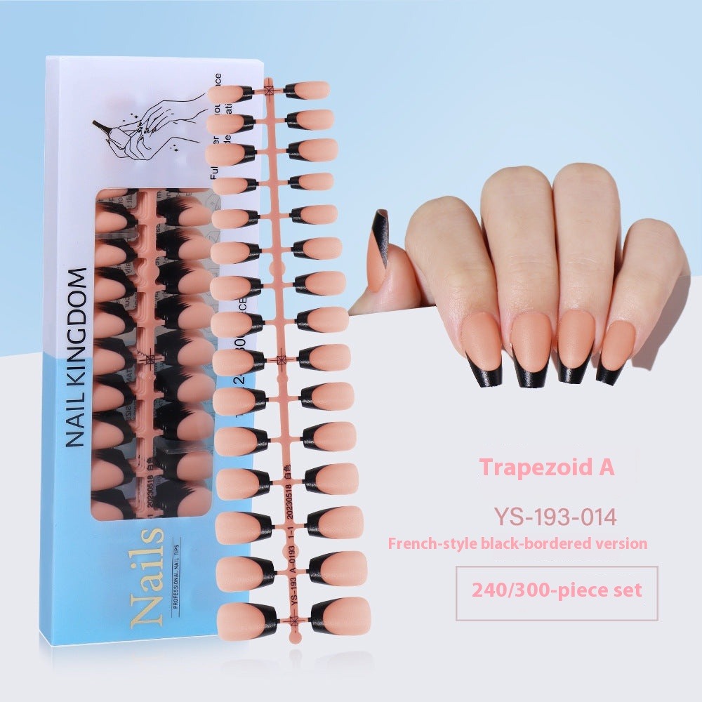 Nail Tips New  French press on nails 240 pieces boxed fake nail manicure work in progress matte full sticker French nail piece