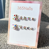 365nails: "confetti pop dots" – handmade press-on pedicure