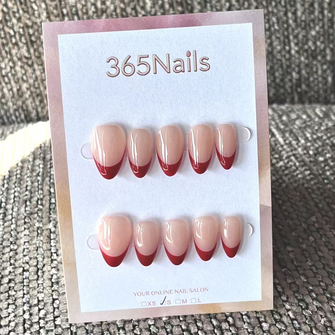 Handmade French patch manicure, multi-color and multi-reusable full coverage fake nail set