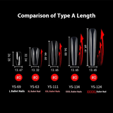 Nail Tips long ballet nail piece, French full sticker ballet fake nail piece, new extended transparent folded seamless ballet nail