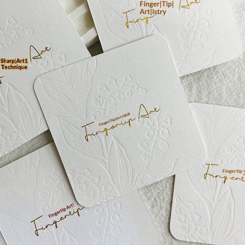Embossed Cotton Paper Display Cards for Press On Nails (MOQ=50)