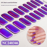Semi-Cured Gel Nail Strips Aurora Chameleon Iridescent Glossy Set (MOQ=3)