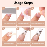 Press on nails fake nail patch extension nail Spice Girl medium rectangle removable 24 pieces with drill manicure