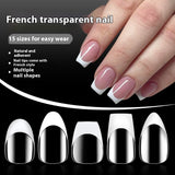 Nail Tips exclusive for seamless press on nails extension nail piece French transparent nail fake nail patch finished nail art 120 pieces