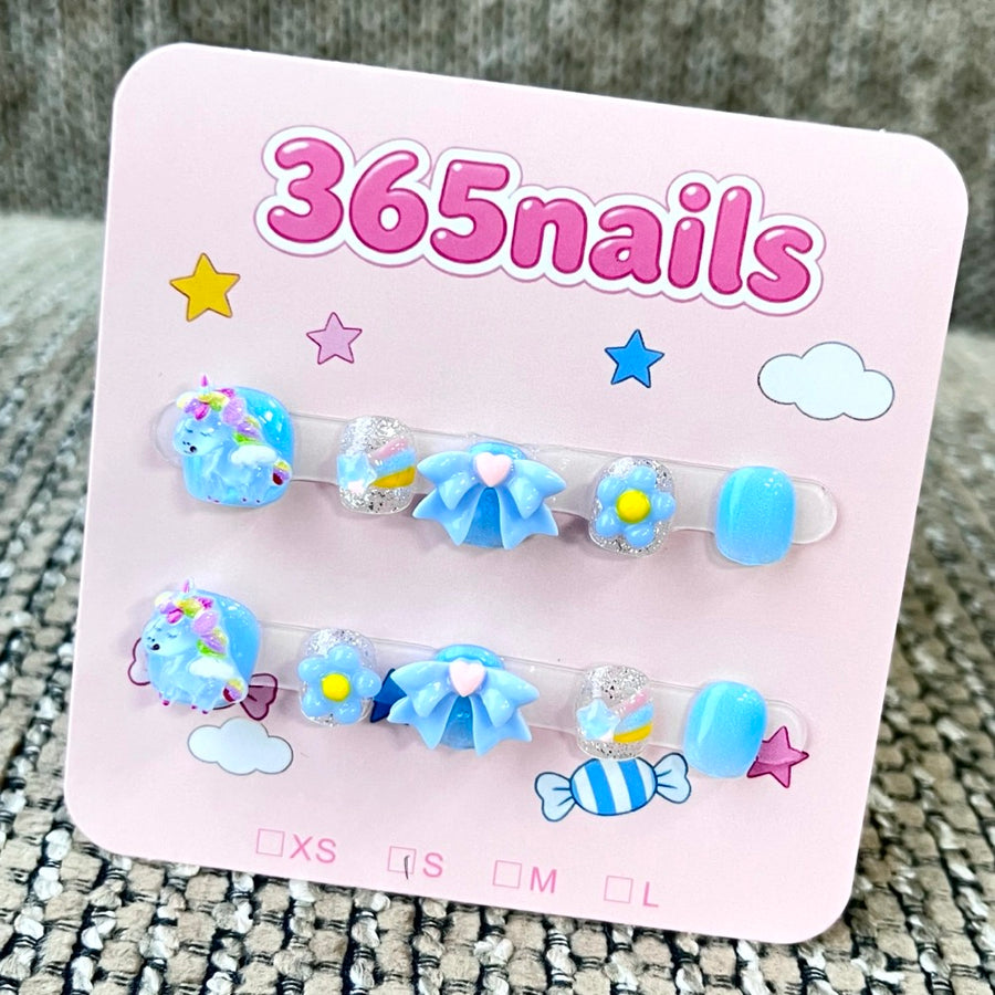 365nails: 유니콘의 꿈나라 — 3D 캐릭터 수제 숏 네일