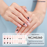 Semi-Cured Gel Nail Strips Floral Star Heart Cow-Print Mix Design (MOQ=3)