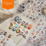 Cute Cat Emboss – Pet Lover Nail Art Stickers
