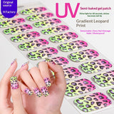 Semi-Cured Gel Nail Strips Gradient French Pastel Glossy Design (MOQ=3)