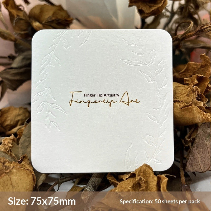 Embossed Cotton Paper Display Cards for Press On Nails (MOQ=50)