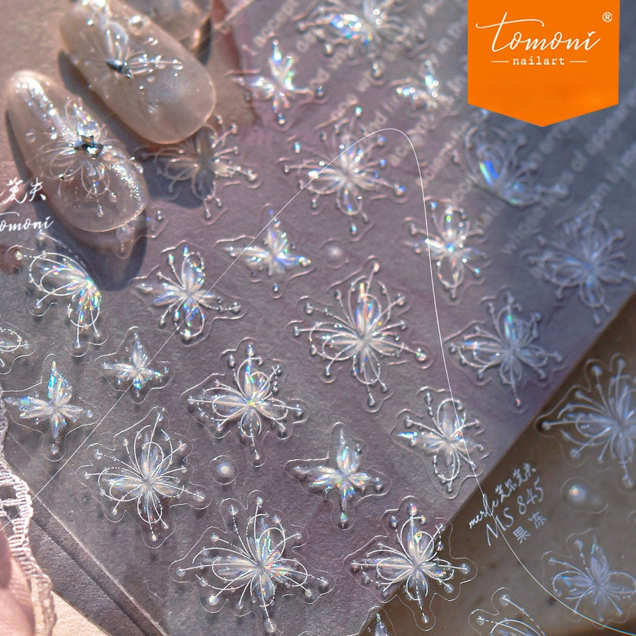 Holographic Butterfly – 5D Embossed Dreamy Accent Set