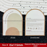Embossed Cotton Paper Display Cards for Press On Nails (MOQ=50)