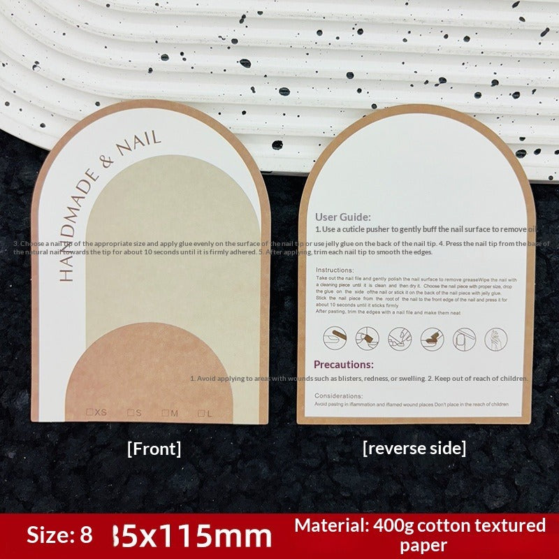 Embossed Cotton Paper Display Cards for Press On Nails (MOQ=50)