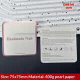 Pearlescent Foil Display Cards for Press On Nail Presentation (MOQ=50)