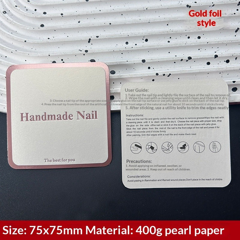Pearlescent Foil Display Cards for Press On Nail Presentation (MOQ=50)