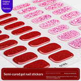 Semi-Cured Gel Nail Strips Pure Glitter Ultra Sparkle Glossy Design (MOQ=3)