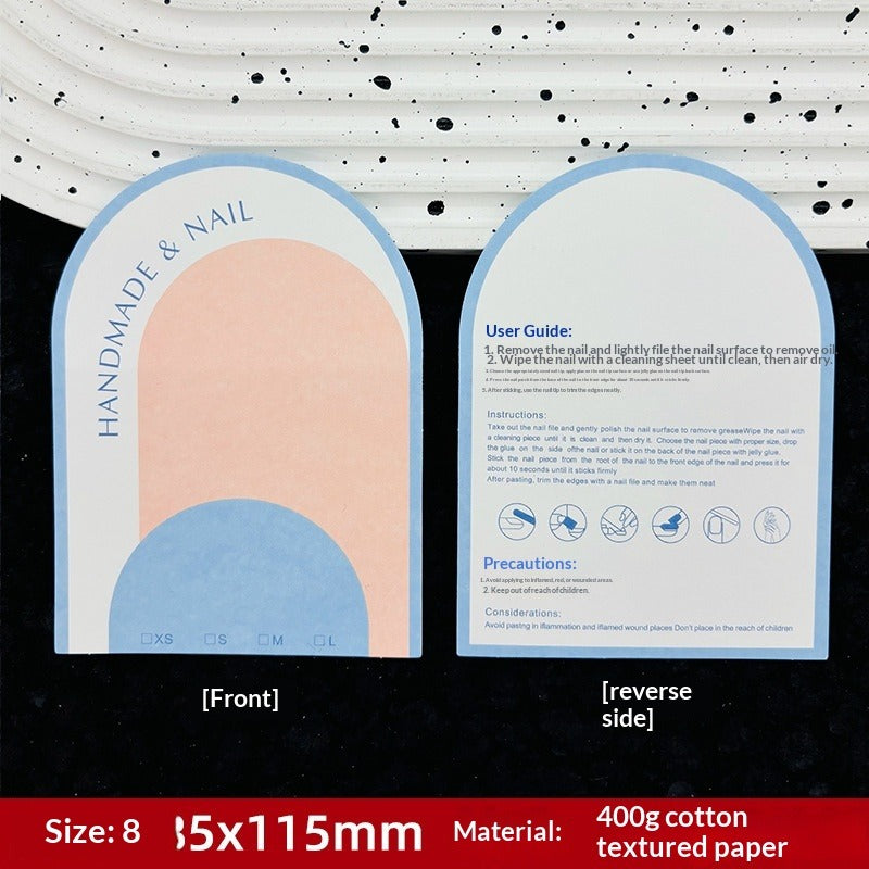 Embossed Cotton Paper Display Cards for Press On Nails (MOQ=50)