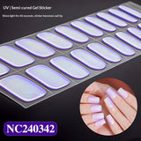 Semi-Cured Gel Nail Strips Aurora Chameleon Iridescent Glossy Set (MOQ=3)