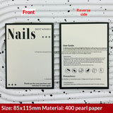 Pearl Finish Display Cards for Handmade Press On Nails (MOQ=50)