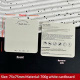 Minimal White Display Cards for Handmade Press On Nails (MOQ=50)