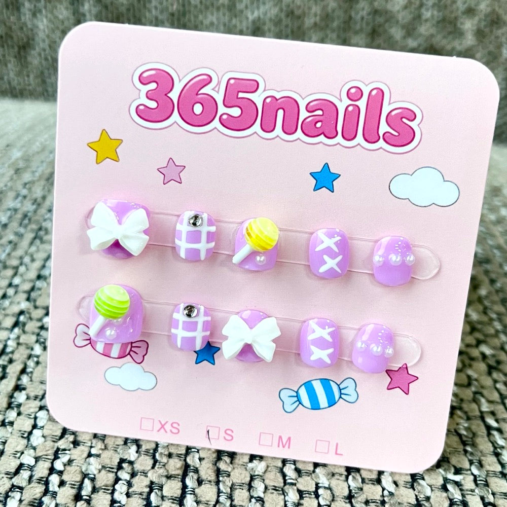 365nails: "Sweet Treats" – 3D Mix & Match Handmade Short Square Nails