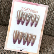 Mauve Chrome - Purple Silver Mirror Press-On Nails