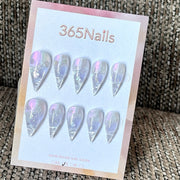 Aurora Ice - Holographic Glass Press-On Nails